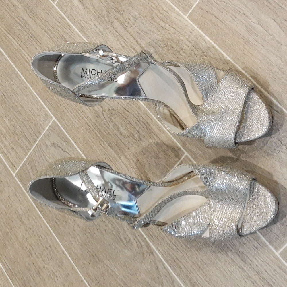 Michael Kors size 11 silver high heels